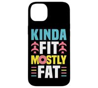 Kinda Fit Mostly Fat Funny Gym Design Carcasa para iPhone 14 Plus