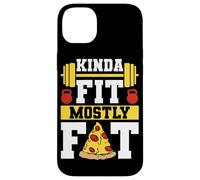 Kinda Fit Mostly Fat Funny Gym Design Carcasa para iPhone 14 Plus