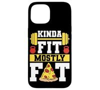 Kinda Fit Mostly Fat Funny Gym Design Carcasa para iPhone 15