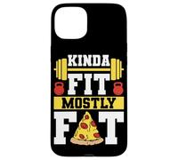 Kinda Fit Mostly Fat Funny Gym Design Carcasa para iPhone 15 Plus