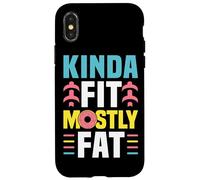 Kinda Fit Mostly Fat Funny Gym Design Carcasa para iPhone X/XS