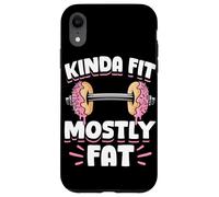 Kinda Fit Mostly Fat Funny Gym Design Carcasa para iPhone XR