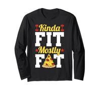 Kinda Fit Mostly Fat Funny Gym Design Manga Larga