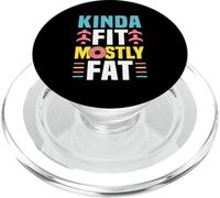 Kinda Fit Mostly Fat Funny Gym Design PopSockets PopGrip para MagSafe