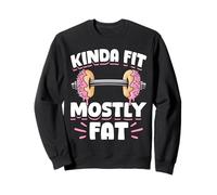 Kinda Fit Mostly Fat Funny Gym Design Sudadera