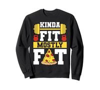 Kinda Fit Mostly Fat Funny Gym Design Sudadera