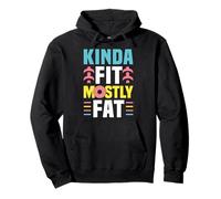 Kinda Fit Mostly Fat Funny Gym Design Sudadera con Capucha