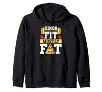 Kinda Fit Mostly Fat Funny Gym Design Sudadera con Capucha
