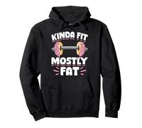 Kinda Fit Mostly Fat Funny Gym Design Sudadera con Capucha