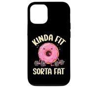 Kinda Fit Sorta Fat Donut Funny Gym Levantamiento de Pesas Entrenamiento Carcasa para iPhone 12/12 Pro