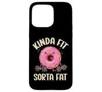 Kinda Fit Sorta Fat Donut Funny Gym Levantamiento de Pesas Entrenamiento Carcasa para iPhone 15 Pro MAX
