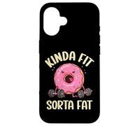 Kinda Fit Sorta Fat Donut Funny Gym Levantamiento de Pesas Entrenamiento Carcasa para iPhone 16
