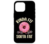 Kinda Fit Sorta Fat Donut Funny Gym Levantamiento de Pesas Entrenamiento Carcasa para iPhone 16 Pro MAX