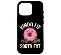 Kinda Fit Sorta Fat Donut Funny Gym Levantamiento de Pesas Entrenamiento Carcasa para iPhone 16 Pro