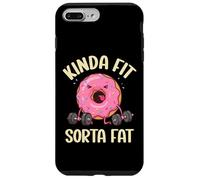 Kinda Fit Sorta Fat Donut Funny Gym Levantamiento de Pesas Entrenamiento Carcasa para iPhone 7 Plus/8 Plus
