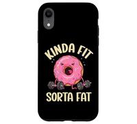 Kinda Fit Sorta Fat Donut Funny Gym Levantamiento de Pesas Entrenamiento Carcasa para iPhone XR