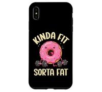 Kinda Fit Sorta Fat Donut Funny Gym Levantamiento de Pesas Entrenamiento Carcasa para iPhone XS MAX