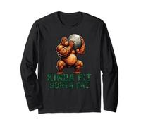 Kinda Fit Sorta Fat Gorilla Heavy Halterofilia Divertido Gimnasio Manga Larga