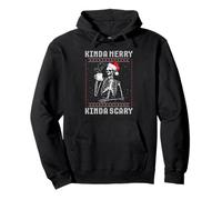 Kinda Merry Kinda Scary - Esqueleto navideño para Hombre Sudadera con Capucha