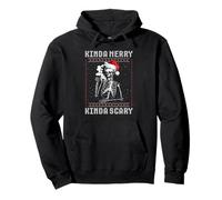 Kinda Merry Kinda Scary - Esqueleto navideño para Mujer Sudadera con Capucha