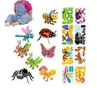 Kinder 3D-Bastelpuzzle Dschungel-Insekten Kreativset, DIY Puzzle für Mädchen, Künstlerisches Lern. Entworfen, um Junge zu Hause, im Kindergarten Oder in der Schule zu fesseln, bie