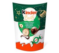 Kinder Balls Leche y Avellana - Deliciosas Bolitas de Chocolate con Leche Rellenas de Crema de Avellana | Snack Dulce Ideal para Compartir y Postres | Bolsa 164 g