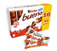 Kinder Bueno Chocolate con Leche y Avellana Pack 10 x 43 g (20 Barritas, 430 g Total) - Distribuido por Laborawi