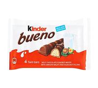 Kinder Bueno - Paquete múltiple de leche y avellana, 4 x 43 g