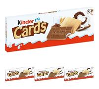 KINDER Cards chocolatinas paquete 5 uds 128 gr (Paquete de 4)