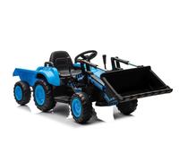 Kinder Coche Eléctrico Tractor Infantil Con Pala RC LED Azul