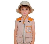 Kinder Entdecker-Set - Mit Taschen Und Atmungsaktiver Kleidung, Ärmelloses Kinder Entdecker- Set - Mädchen Outdoor Wandern Angeln Camping Erkundung Trekking Hinterhof