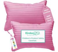 kinder Fluff Almohada Infantil 2X - Almohada Bebé y Niños Hipoalergénica Certificada y Premiada (no Necesita Funda) Algodón 300 Hilos + Relleno Down Alternative Kids Pillow Toddler 2+ Años Rosa
