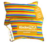 kinder Fluff Almohada Infantil 2X - Almohada Niños Hipoalergénica Certificada y Premiada (no Necesita Funda) Algodón 300 Hilos + Relleno Down Alternative. Kids Pillow 2+ Años Arcoíris