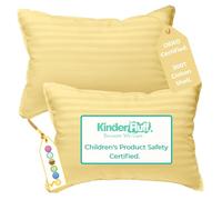kinder Fluff Almohada Infantil 2X -Almohada Niños Hipoalergénica Certificada y Premiada (no Necesita Funda) Algodón 300 Hilos + Relleno Down Alternative. Kids Pillow 7+ Años Amarillo by