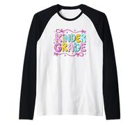 Kinder Grade Colores Divertidos Bonitos Patrones Camiseta Manga Raglan