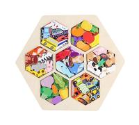 Kinder Holzrätsel - Pädagogisches Puzzle mit Transportmotiven | Farbenfrohes Denkspiel für Vorschulkinder, Lernspiel zur Entwicklung Von Kreativität und logischem Denken