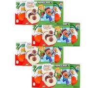 Kinder Joy Minecraft - Caja con 12 huevos de verano con crema de leche y cacao y 2 bolitas de chocolate - Contiene un juguete en el interior