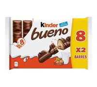 Kinder Kinder Bueno Leche y Avellana - Paquete de 8 x 2 Barras