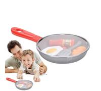 Kinder Kochpfanne Spielzeug Rollenspiel - 28x16cm PP PE Realistisch Simuliert, Steak Spiegelei DIY Küche Fantasievoll, Sicher Entwicklung Lernzubehör | für Mädchen Kinder AB 3 Jahren