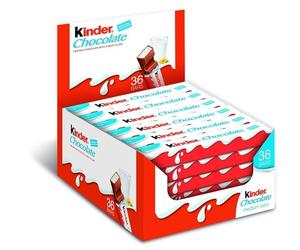 Kinder Maxi Riegel Barra de Chocolate con Leche - 21 g, Paquete de 36