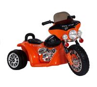 Kinder Motorrad Eléctrico 6V LED Vehículo Infantil Rueda Naranja Policía