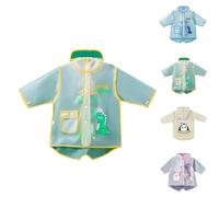 Kinder Regenjacke Outdoor Süße Muster Wasserdicht Regencape mit Kapuze Ärmeln EVA Atmungsaktiv Regenschutz Regenmantel Wiederverwendbar für Wandern Camping Reisen (verde, L)