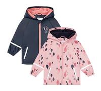 Kinder Regenjacke Wasserdicht Regenmantel Regenbekleidung Leichte Windjacke Softshelljacke mit Kapuze Wasserdicht Outdoorjacke für Outdoor Abenteuer Wandern Camping Schule (rosa, 1-2 años)