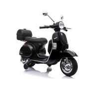 Kinder Roller Eléctrico 12V 2x45W EVA Cuero USB MP3 LED Scooter Vespa Negro