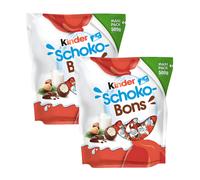 Kinder Schoko-Bons Bombones de Chocolate con Relleno Cremoso de Avellana - Pack 2 x 500 g (160 unidades) SchokoBons