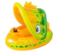 Kinder Schwimmflügel - Aufblasbarer Schwimmring - Kinder-Schwimmflügel | Aufblasbarer Schwimmring Mit Sonnendach | Schwimmspielzeug in Bootsform Mit Und Hupe, Wasserspaß Vorschulkinder