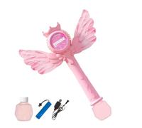 Kinder Seifenblasenstab - Mit Musik Led Spiel Automatischer Seifenblasenmacher Stab Für Mädchen | Leuchtender Prinzessin Feenstab Für Maskerade Reise Spielplatz Garten Party Geschenk