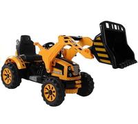 Kinder Traktor Eléctrico Bagger con Pala LED Naranja