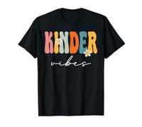Kinder Vibes Groovy Mujeres De Vuelta A La Escuela Camiseta