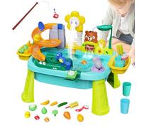 Kinder Wasserspielplatz, Sand- Und Wasserspielzeug Mit Elektropumpe, Angelspiel Sinnesanregung AB 3 Jahren Für Zuhause Garten Reisen